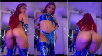 Anastasia toda ostentada, desfilando com o bundão de fora
