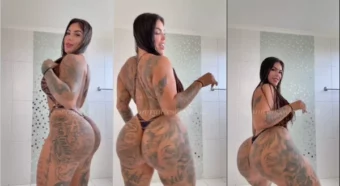 Anny Alves, toda tatuada e cheia de atitude, apareceu em um vídeo super sensual dançando
