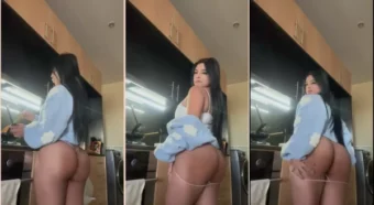 Dá uma olhada nesse vídeo da Natalia Galvis rebolando enquanto prepara uma comidinha!