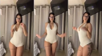 Gata novinha Daniela Fainus arrasando com um look branco super sexy