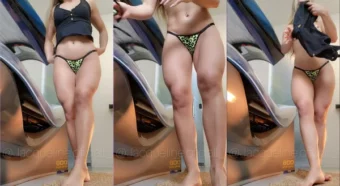 Jacqueline Darley fazendo uma troca de roupa esperta