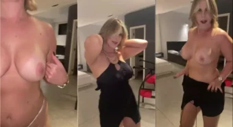 Julia Von Muhlen só de calcinha balançando a sua bundinha deliciosa