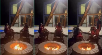 Mel Flores e sua amiga se divertindo com dois rapazes bem dotados