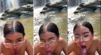 Paola Suarez no OnlyFans, se divertindo na cachoeira com os boys