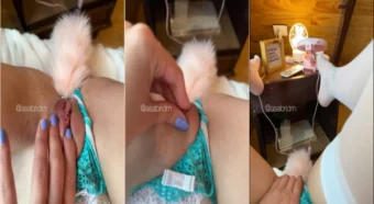 Sabrina de Martini dando uma ajeitada na sua gostosa intimidade