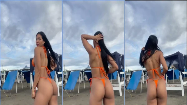 Vídeo da gata Hdez_Mariana curtindo a praia