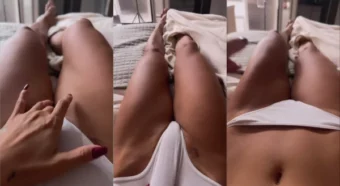 Amanda Albuquerque relaxando só de calcinha