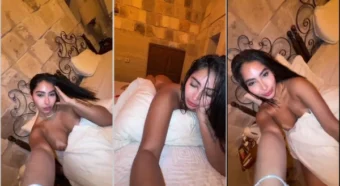 Daniela Antury tá lá, aguardando seu parzinho chegar no quarto