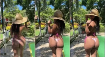 Vídeo da Johana Giraldo de sutiã e calcinha