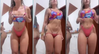 Babi Louback exibindo sua adorável bunda de calcinha