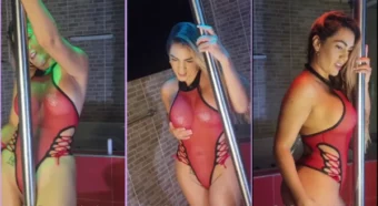 Elena Bayona arrasando com seu pole dance bem provocante!