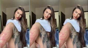 Julia Govea, com aquele corpão todo tatuado, tá uma delícia no vídeo se rebolando!