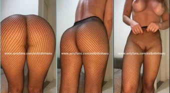 Lais, a provocante e cheia de atitude, tá exibindo seu corpão de meia calça!