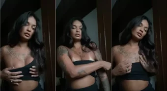 Mais uma do Moreinha Thamatos se divertindo com os peitos