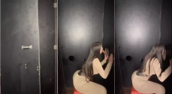 MC Mayara se divertindo com um desconhecido na cabaninha da glória
