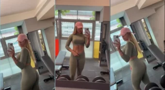 Sofia Lopes na academia com um look bem provocante
