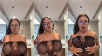 Vale Ardila, toda cheia de charme, mexendo os peitos grandes