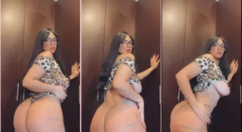 Vanessa Bazan em um vídeo quente, se rebolando de um jeito bem provocante