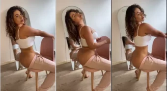 Vídeo da valenfernandezrg mostrando o bundão à mostra