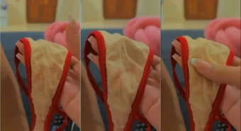 Brenda Trindade exibindo o mel na calcinha