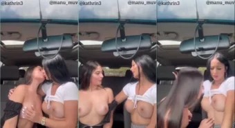 Manu Muv e @Kathrin3 se divertindo pra valer dentro do carro!