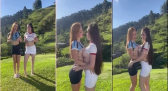 Mel Flores aparece em um vídeo ousado com a amiga, se despindo de forma provocante