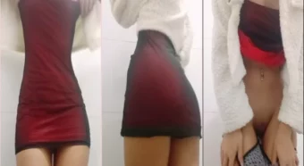 Ninfachan com um vestido justíssimo que destaca todas as curvas do corpão!
