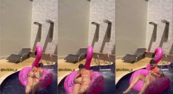 Rolou um vazamento da Torinha mostrando a bundinha de fora na piscina!