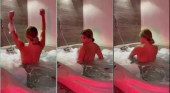 Zule09 nua, se refrescando na hidromassagem