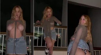 A Giovanna Genesini deixou os peitões à mostra, saindo da blusa