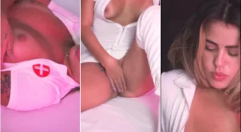 Ani Rocha, cheia de desejo, coloca os dedos em sua bucetinha