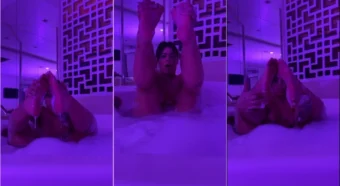 Ani Rocha se despindo e curtindo um banho de banheira