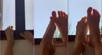 Vídeo da yourina mostrando os pezinhos
