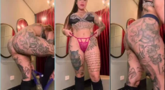 Anny Alves, a danadinha, fazendo a troca de calcinha