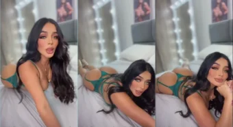 Camila Figueredo em um vídeo picante, a morena arrasando com uma calcinha verde super atraente!