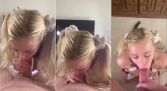 Chloe Cream mandando ver na melhor chupada com aquela gozada deliciosa