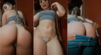 Dahia Jaramillo ousada se exibindo de fio dental