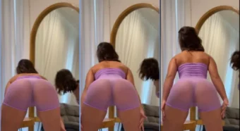 Iris Rodriguez, uma dançarina sensual, rebolando cheia de charme