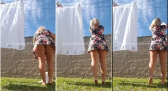Lais toda cheia de charme, de vestido soltinho e sem roupa íntima!