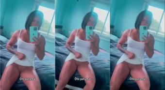 Mulherão musculoso levantando o vestido pra mostrar a intimidade