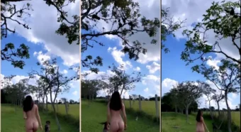 Na roça, a Fernanda Mota curte ficar sem roupas!