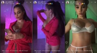 Yur tá toda ousada no vídeo pegando fogo e se exibindo