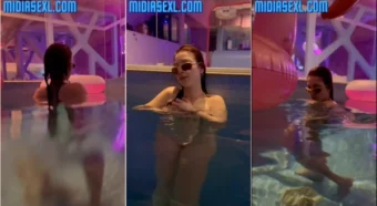 Cibelly Ferreira esbanjando sua ousadia com um vídeo quente na piscina!