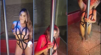 Elena Bayona dando aquele show no pole dance