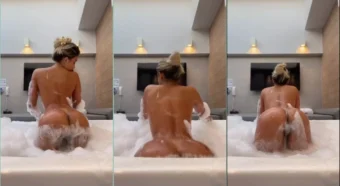 Karlyane Menezes toda despida na banheira