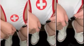 Nick Vieira, delícia de mulher, toda sexy de enfermeira safadinha