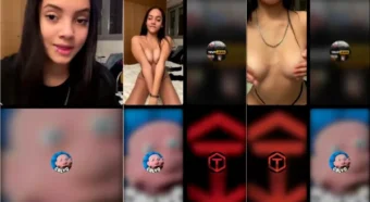 Ninfetinha se mostrando à vontade em uma live