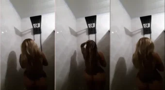 Paloma Mealho, toda sereia, apareceu na internet dando um banho refrescante