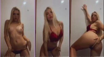 Vídeo da Yanita Bebecita soltando o coração ao passar a mão na bunda e no decote