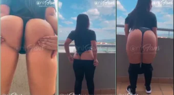 A Dahianna Castrillon decidiu dar um show e abaixou a calça na frente da galera, exibindo a bunda